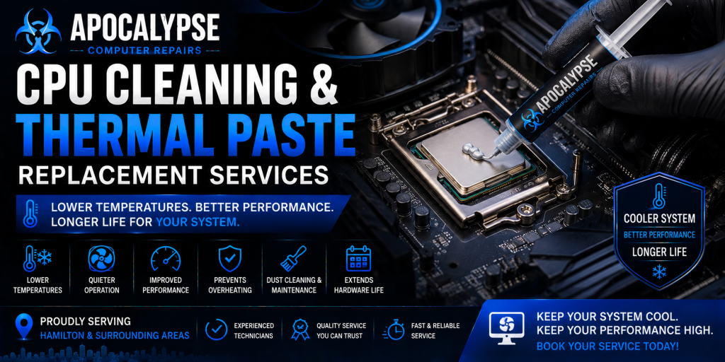 CPU Cleaning & Thermal Paste Replacement Hamilton