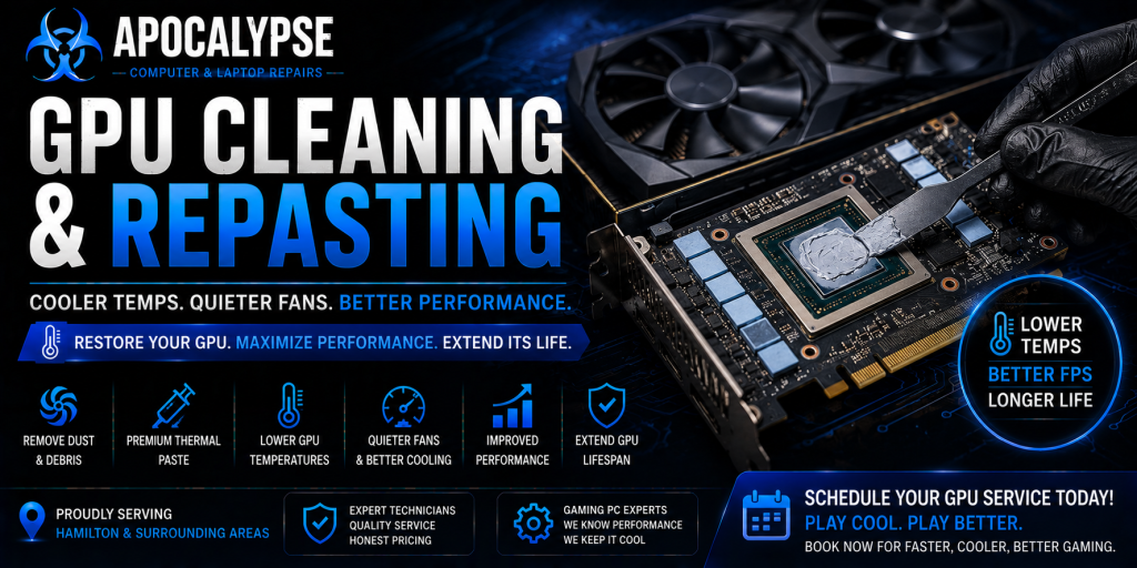 GPU Cleaning & Repasting Hamilton